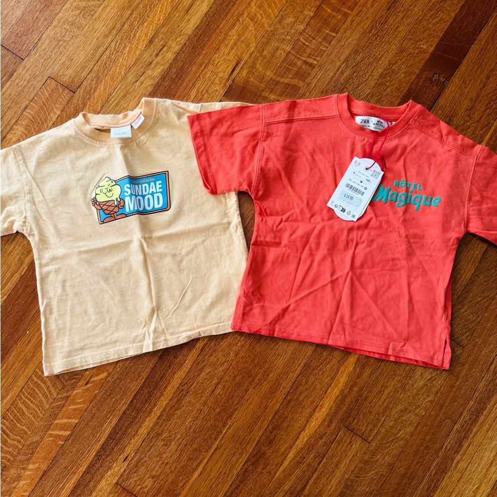 2 Zara Kids ‘Hôtel Magique' Short Sleeve Tees